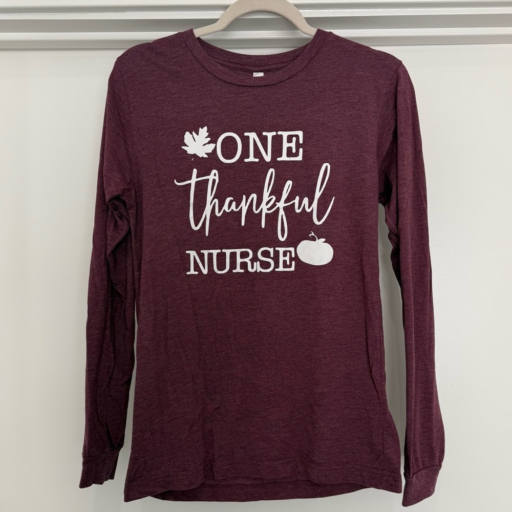 Nurse long sleeve tshirt- maroon